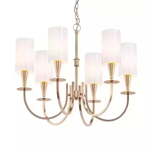 Mason five light chandelier with shades 3D model