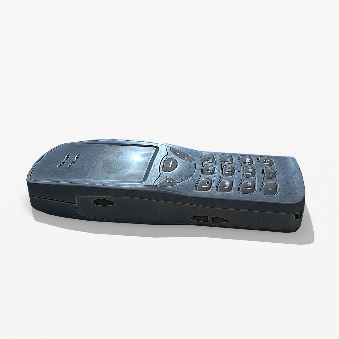 Old Mobile Nokia 3210 Low-poly 3D model_3