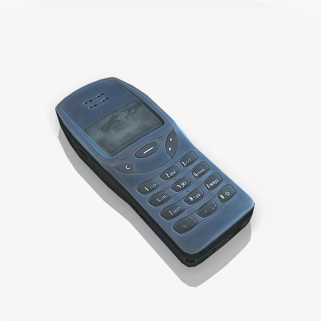 Old Mobile Nokia 3210 Low-poly 3D model_0