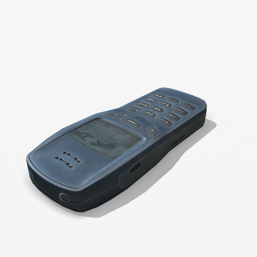 Old Mobile Nokia 3210 Low-poly 3D model_4