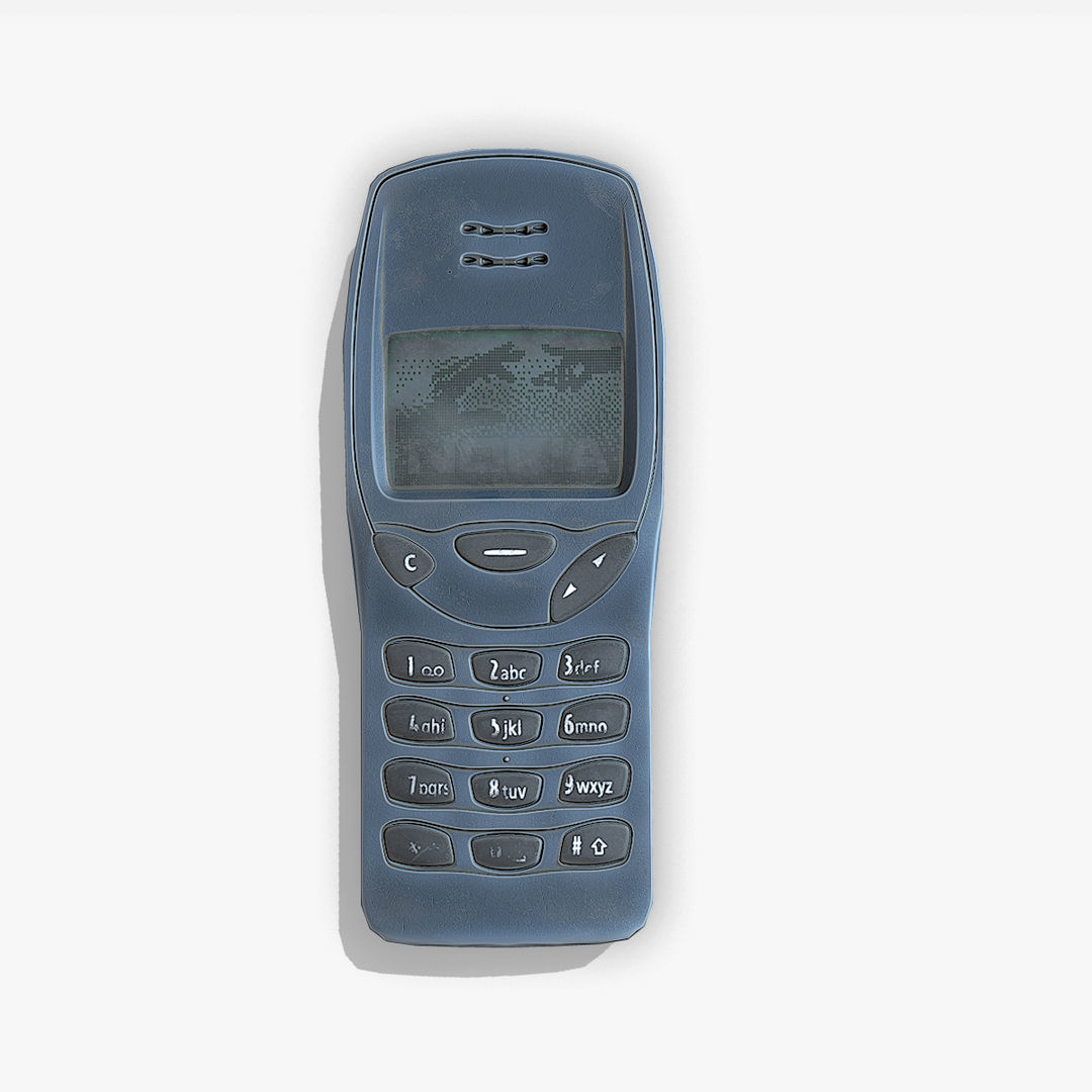 Old Mobile Nokia 3210 Low-poly 3D model_1