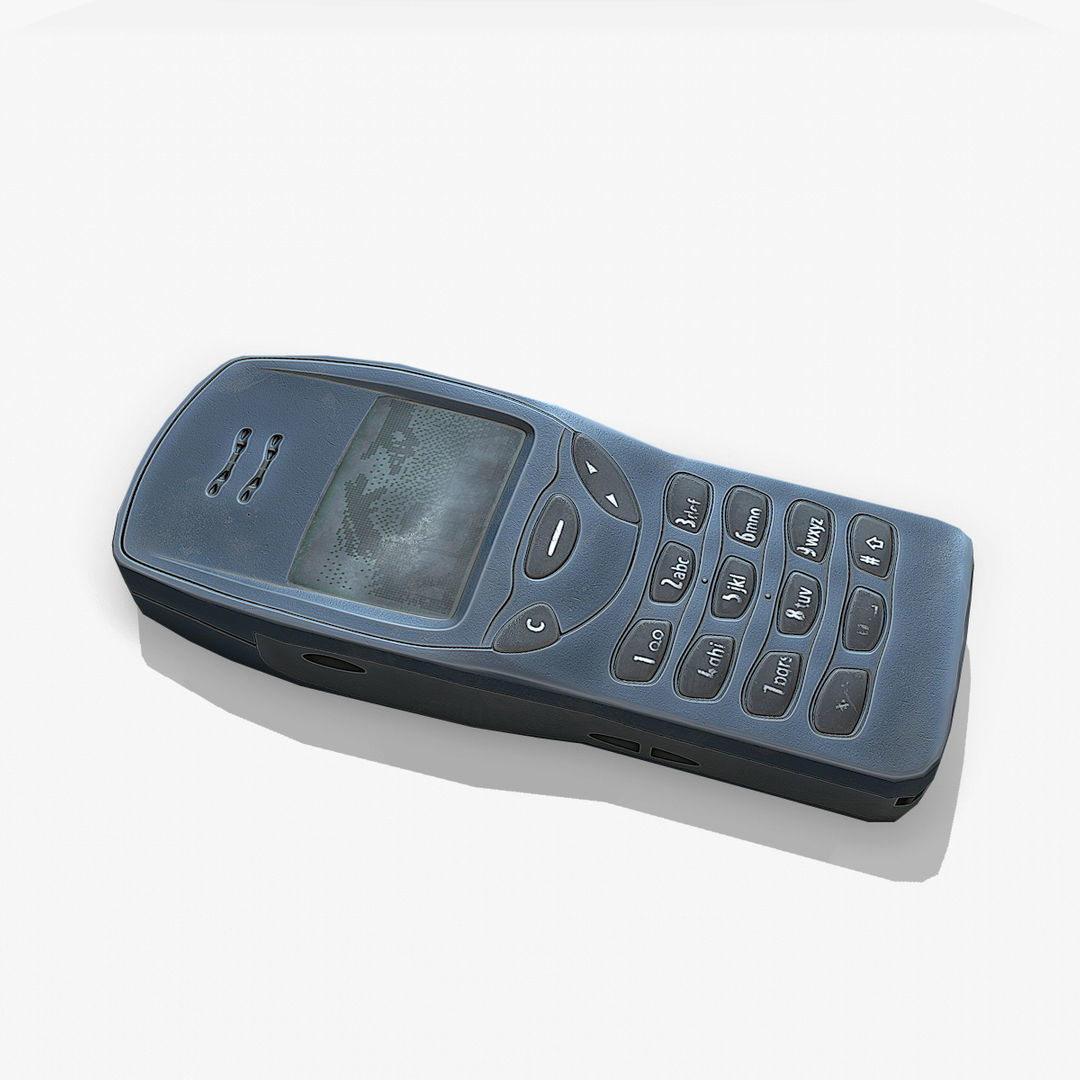Old Mobile Nokia 3210 Low-poly 3D model_6