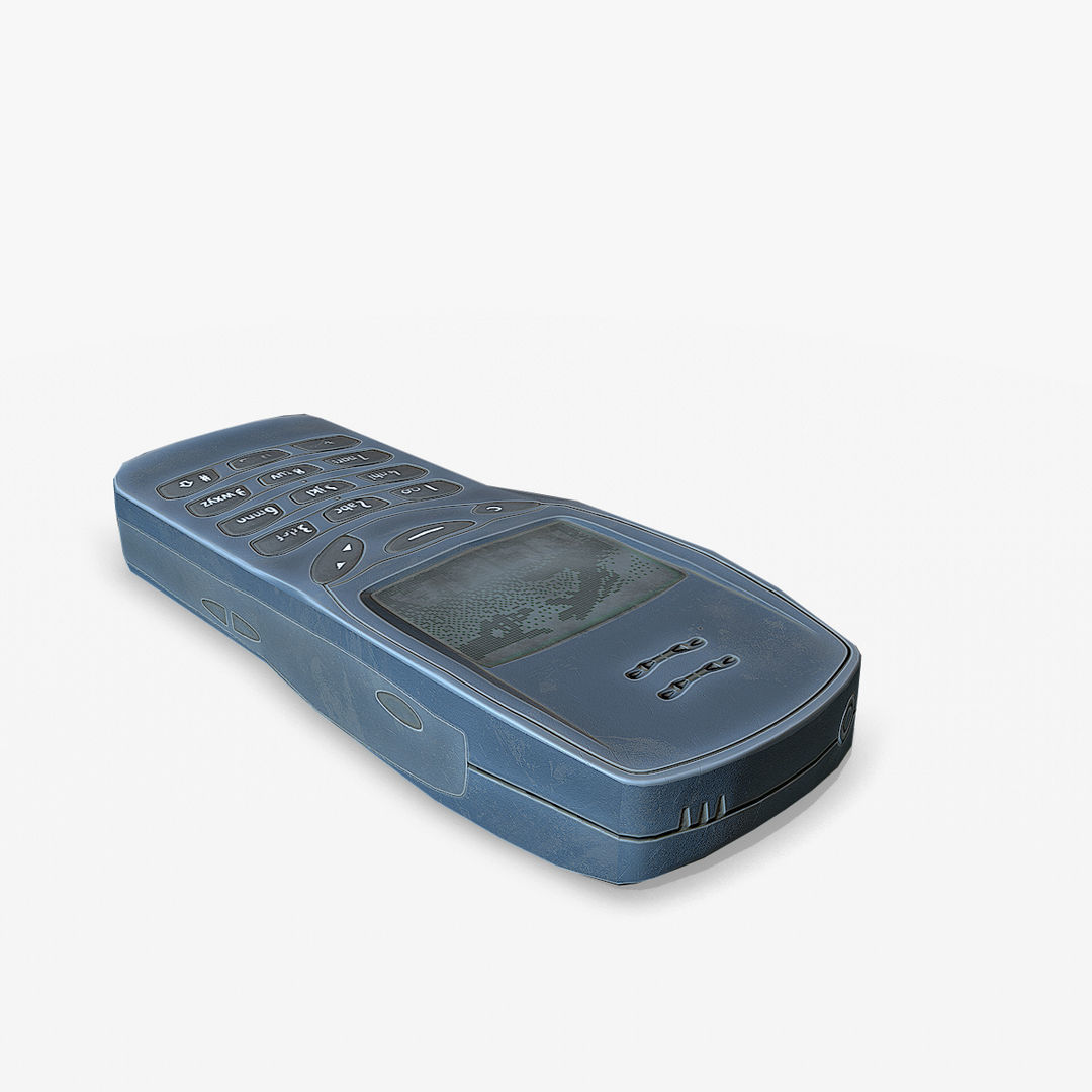 Old Mobile Nokia 3210 Low-poly 3D model_5