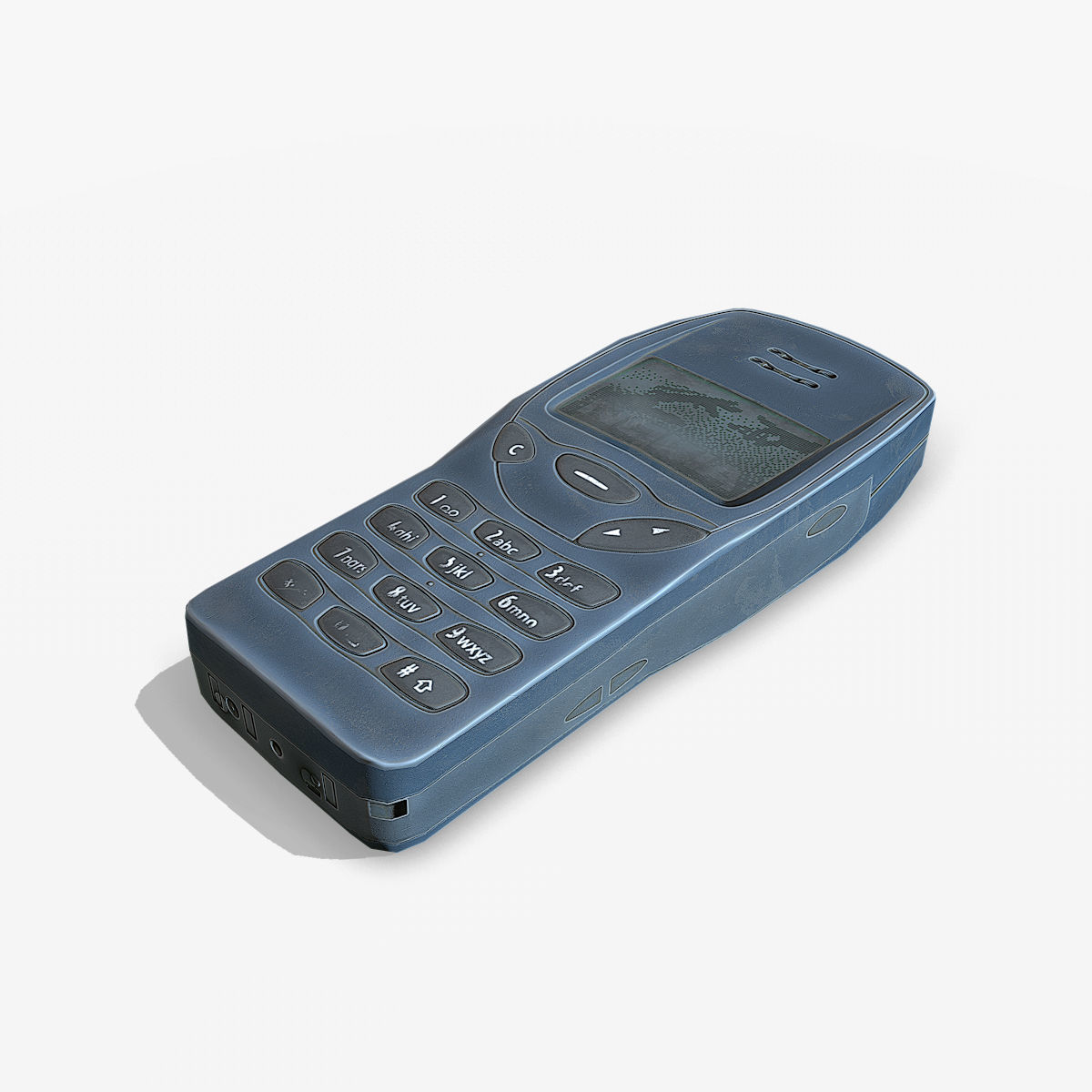 Old Mobile Nokia 3210 Low-poly 3D model_2