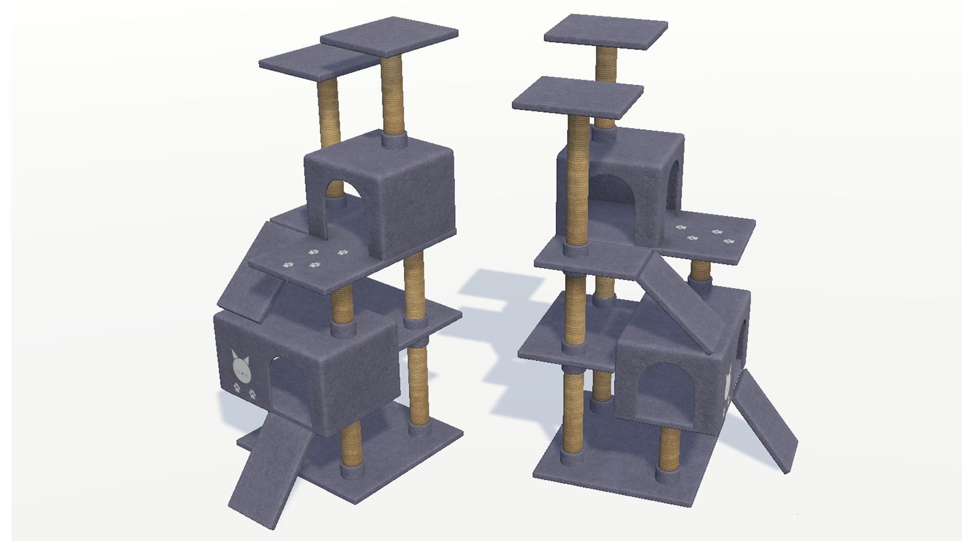 Cats - Fat Low-poly 3D model_21