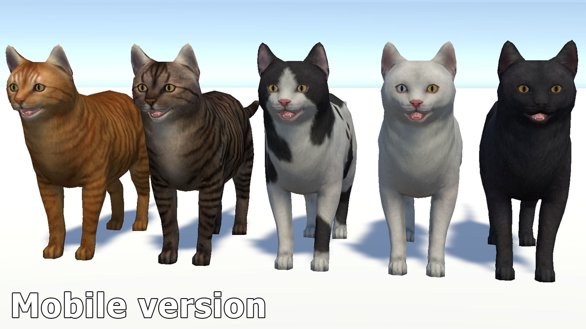 Cats - Fat Low-poly 3D model_18