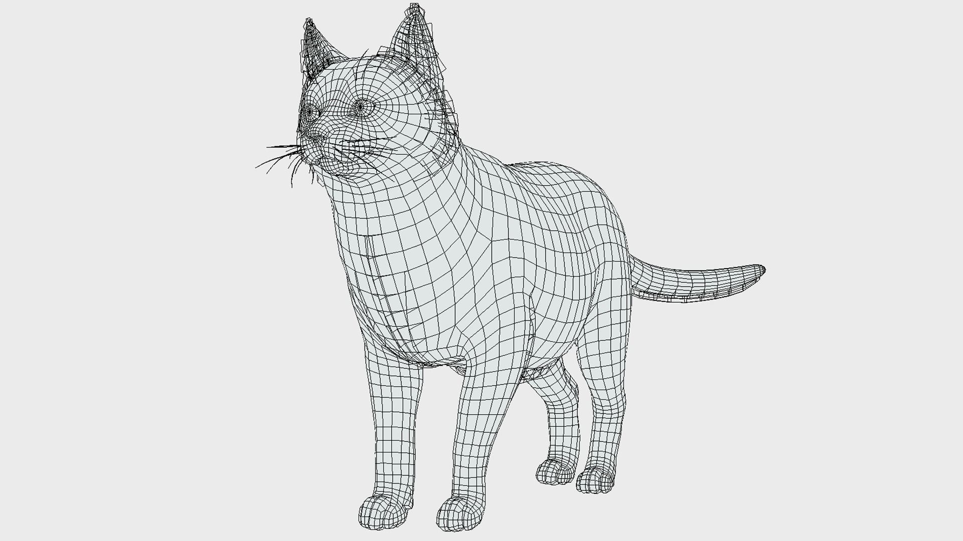 Cats - Fat Low-poly 3D model_10