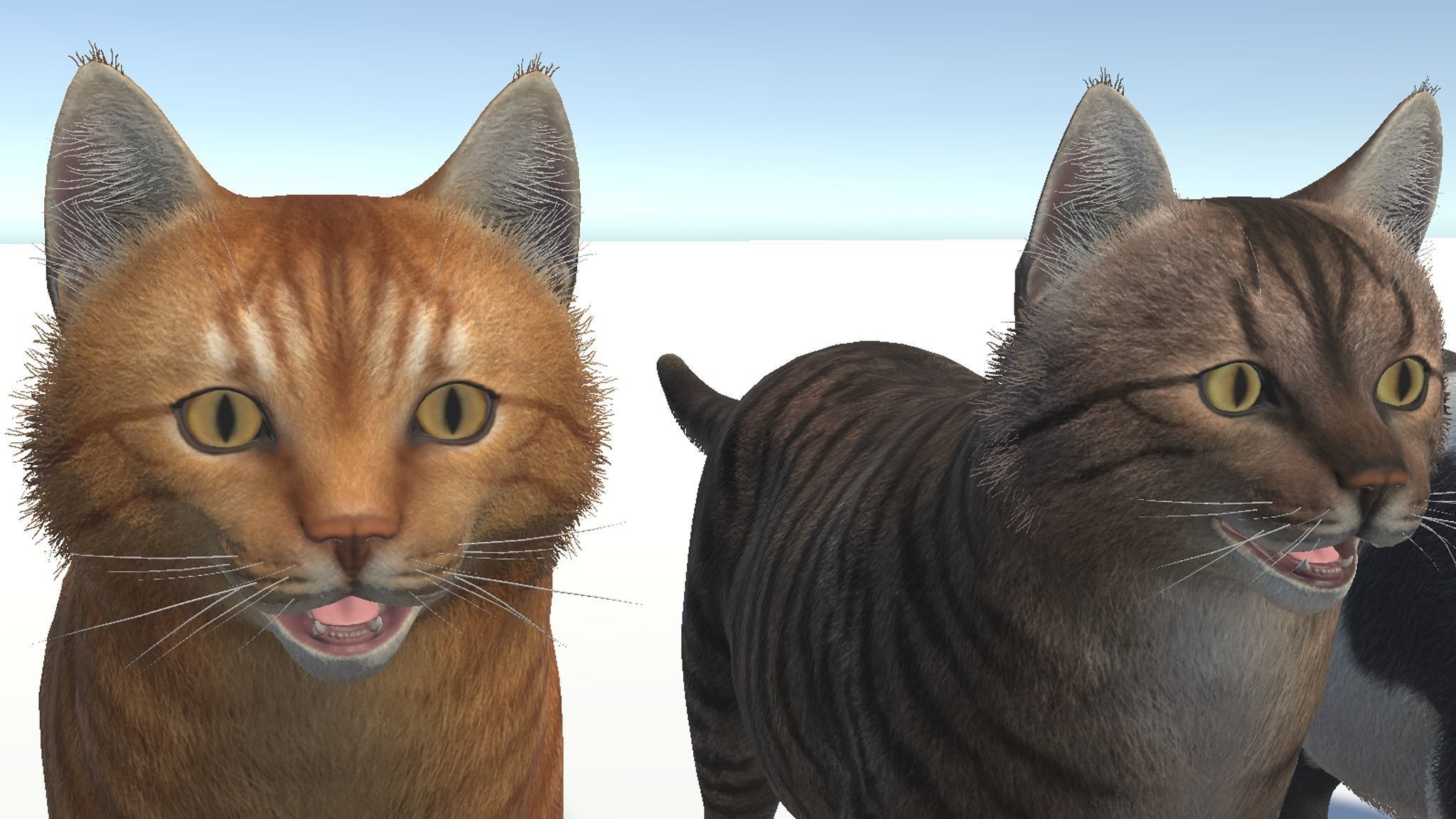 Cats - Fat Low-poly 3D model_15