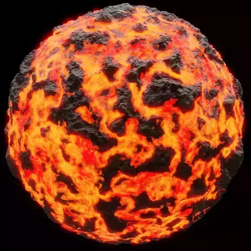 Procedural Rocky Lava Material