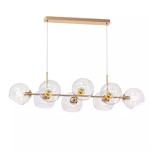 Smarano light glass pendant light - gold 3D model