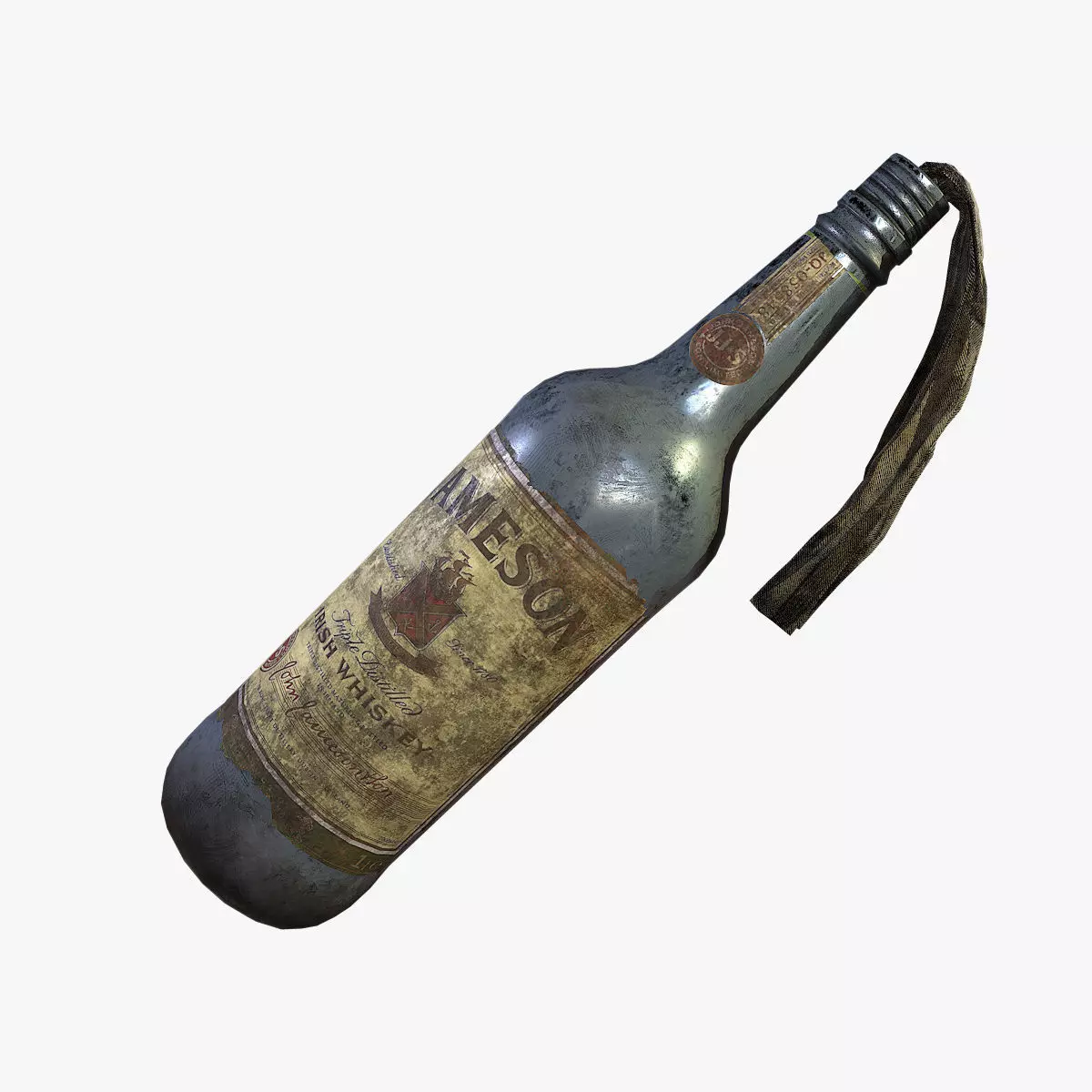 Molotov Cocktail  Low-poly 3D model_0