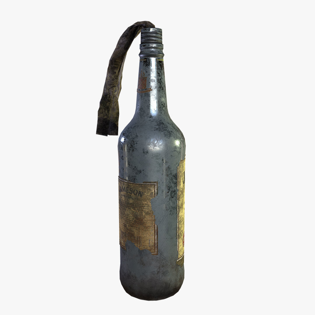 Molotov Cocktail  Low-poly 3D model_3