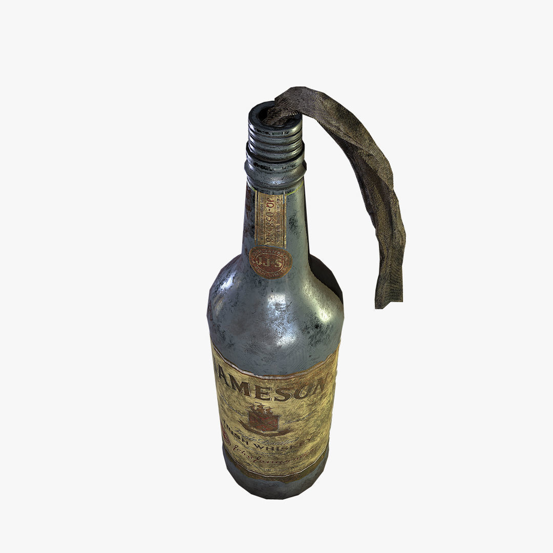 Molotov Cocktail  Low-poly 3D model_5