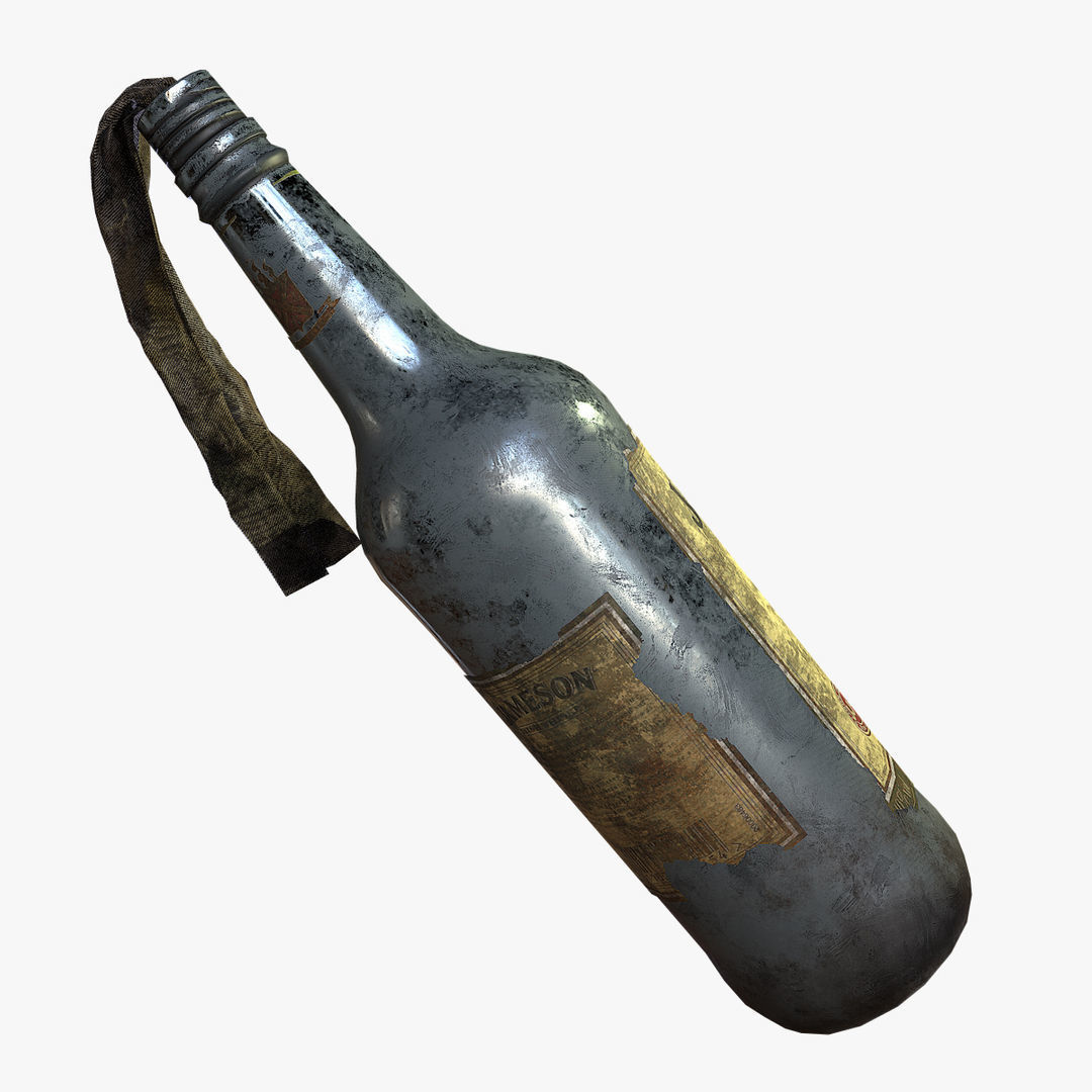 Molotov Cocktail  Low-poly 3D model_7