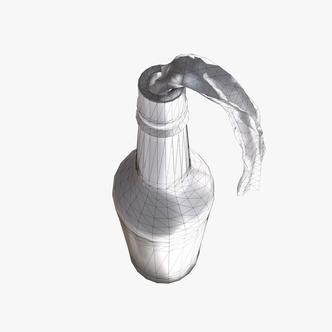 Molotov Cocktail  Low-poly 3D model_9