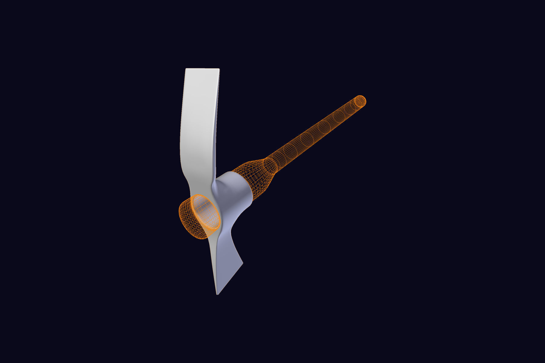 Cutter Mattock 3D model_2