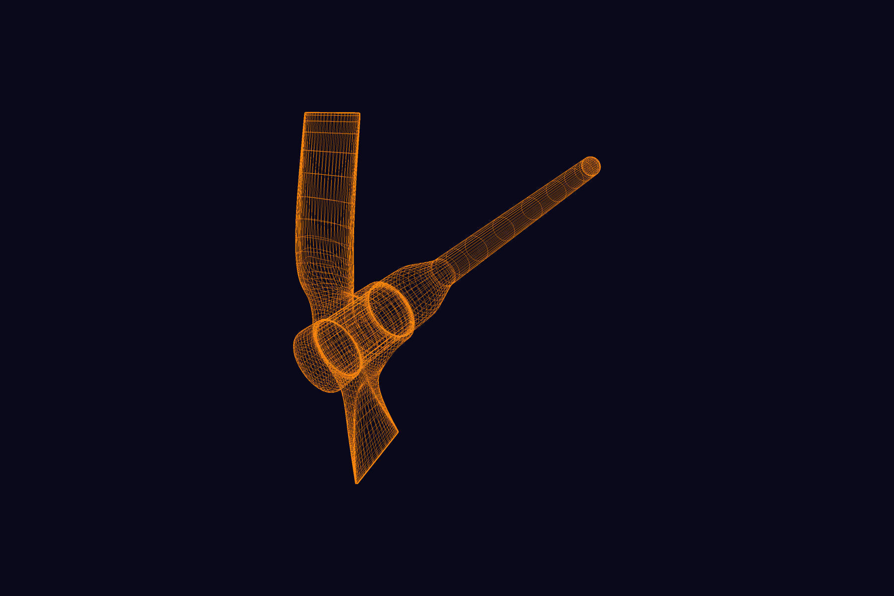 Cutter Mattock 3D model_4