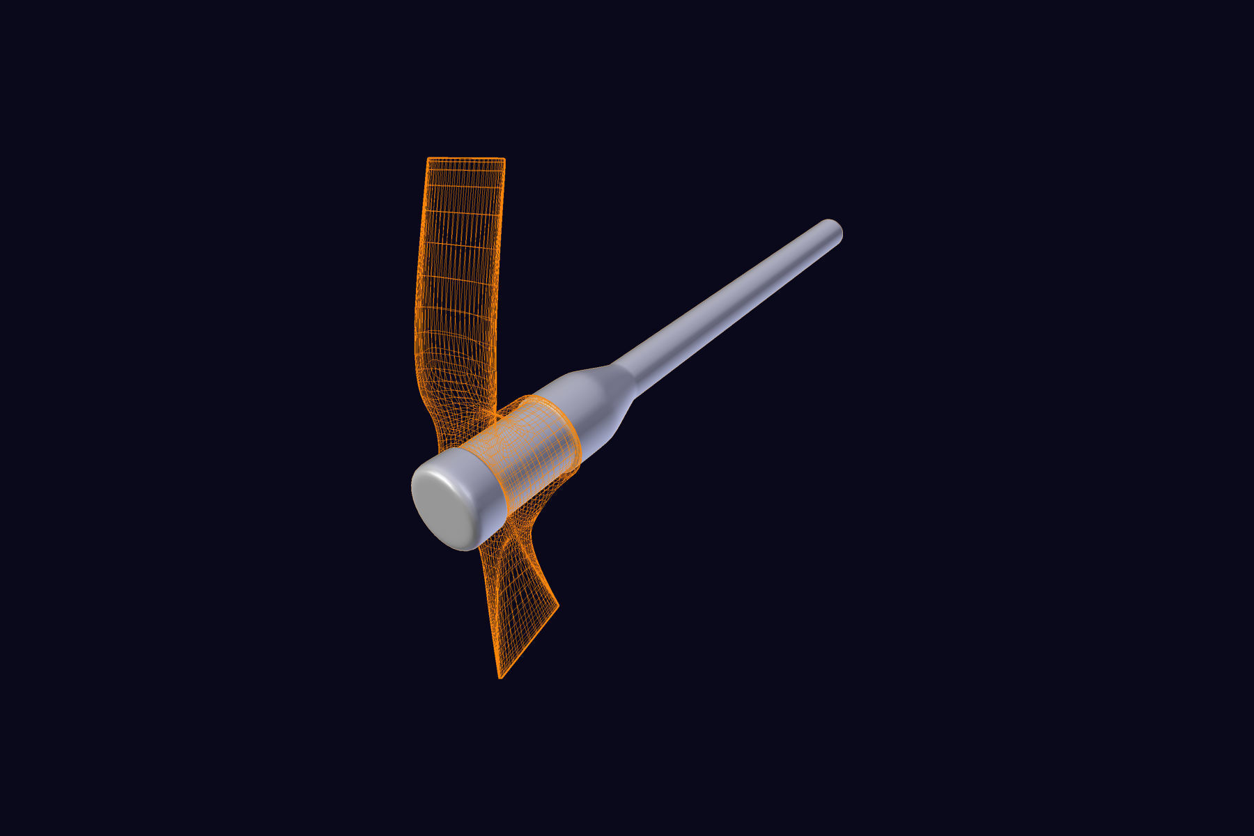 Cutter Mattock 3D model_3
