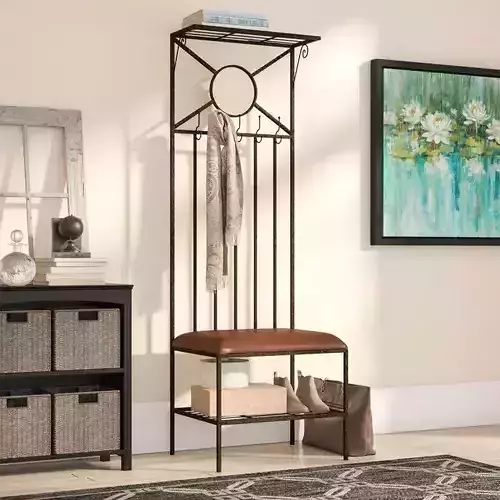 Belknap Hall Tree Bench Shoe Storage