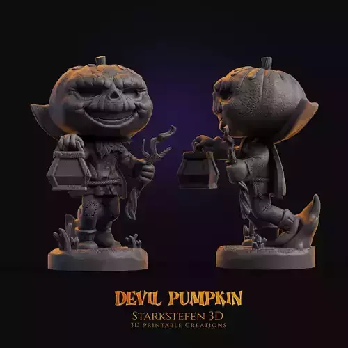Spooky HALLOWEEN DEVIL PUMKIN character