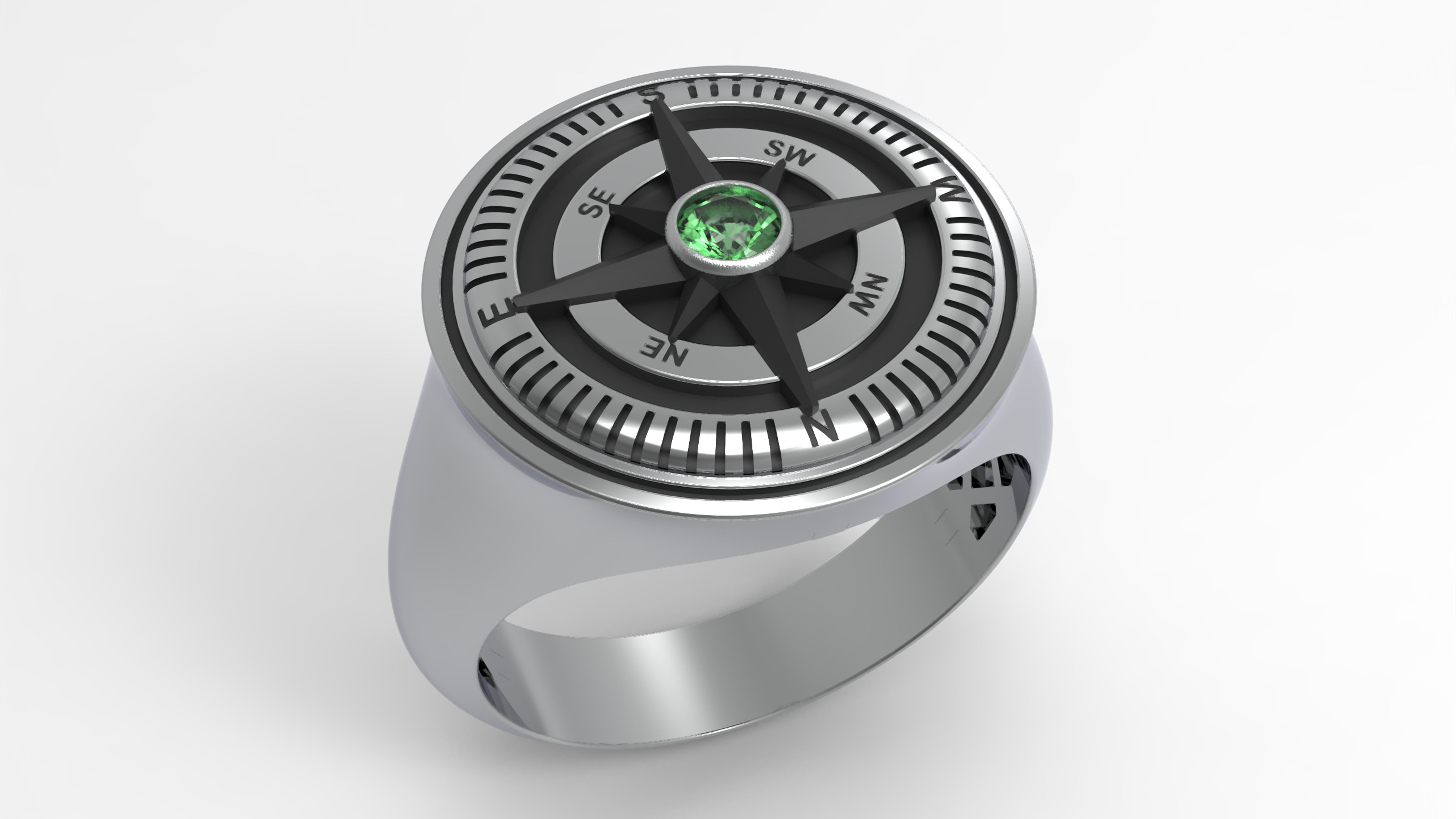 Diamond ring design rendering 3D print model_5