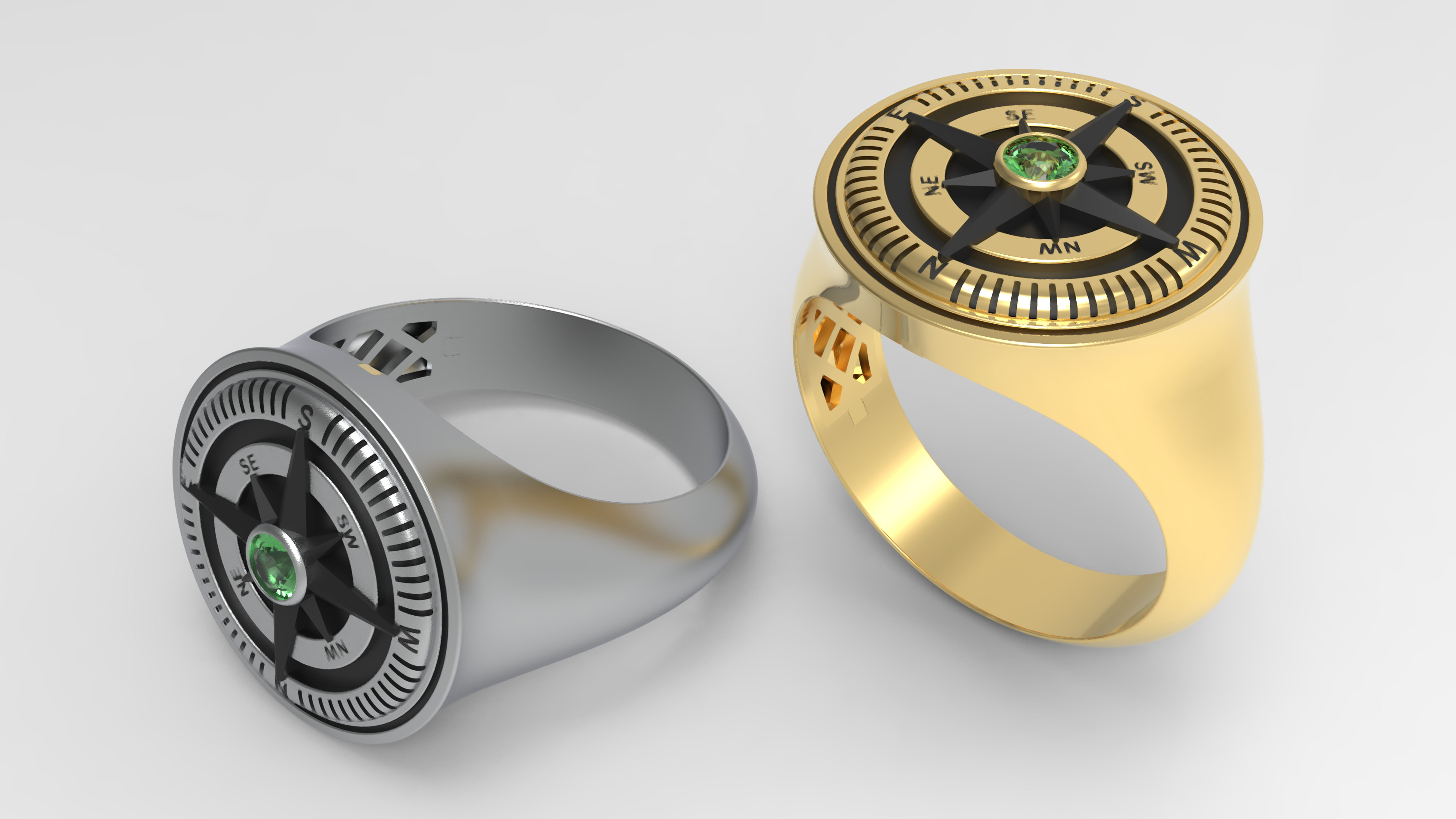 Diamond ring design rendering 3D print model_4