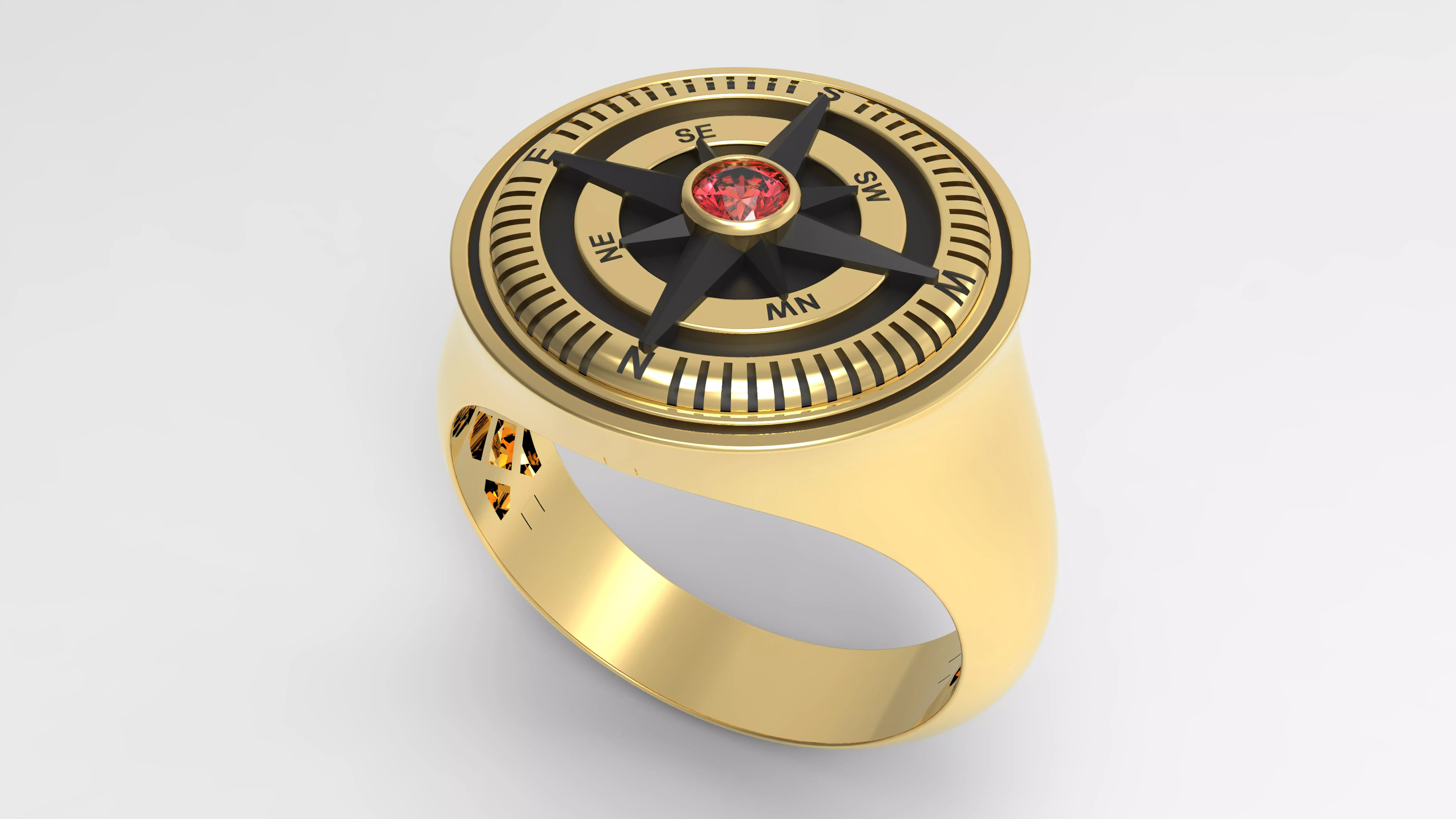 Diamond ring design rendering 3D print model_0