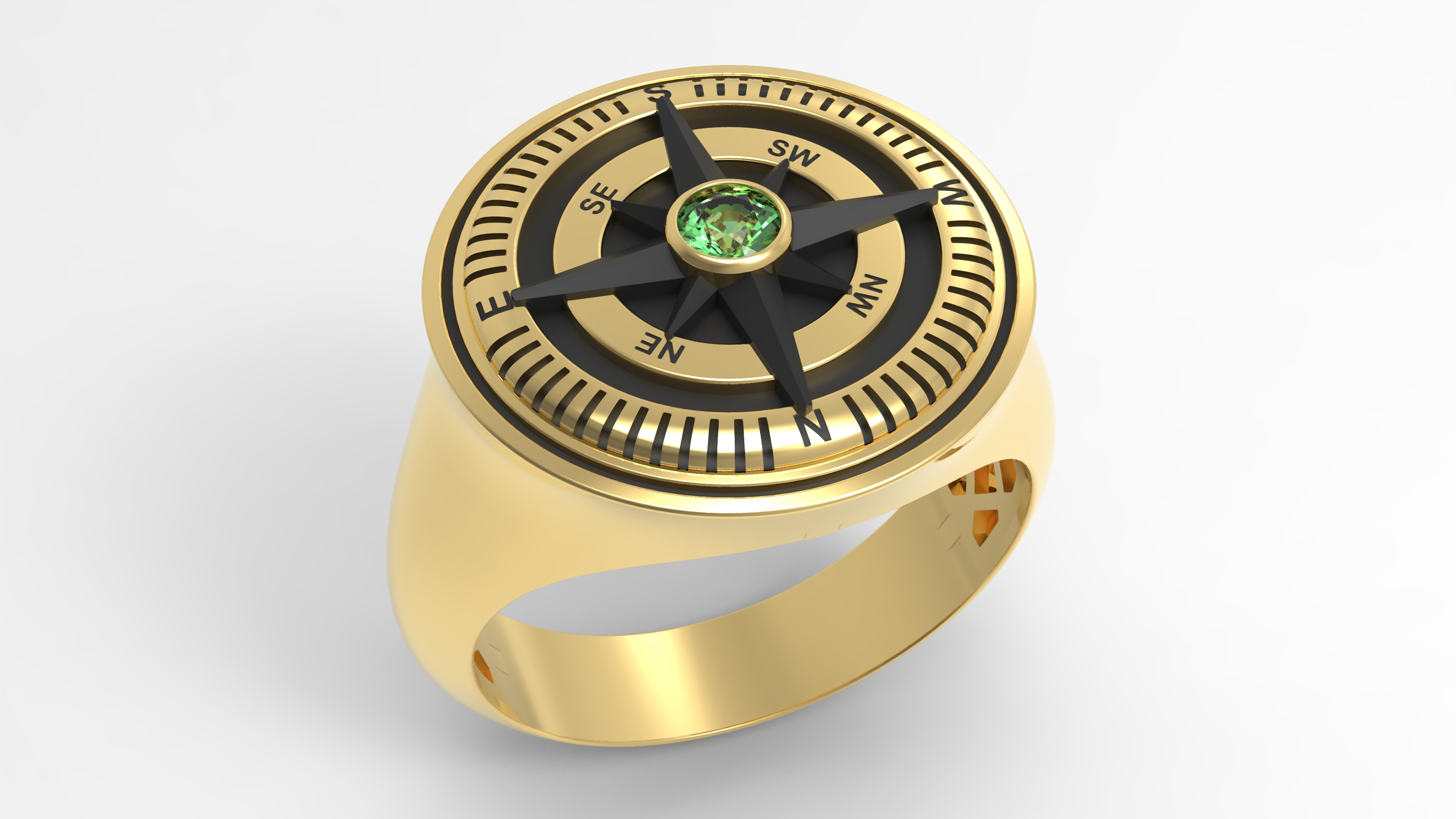 Diamond ring design rendering 3D print model_1