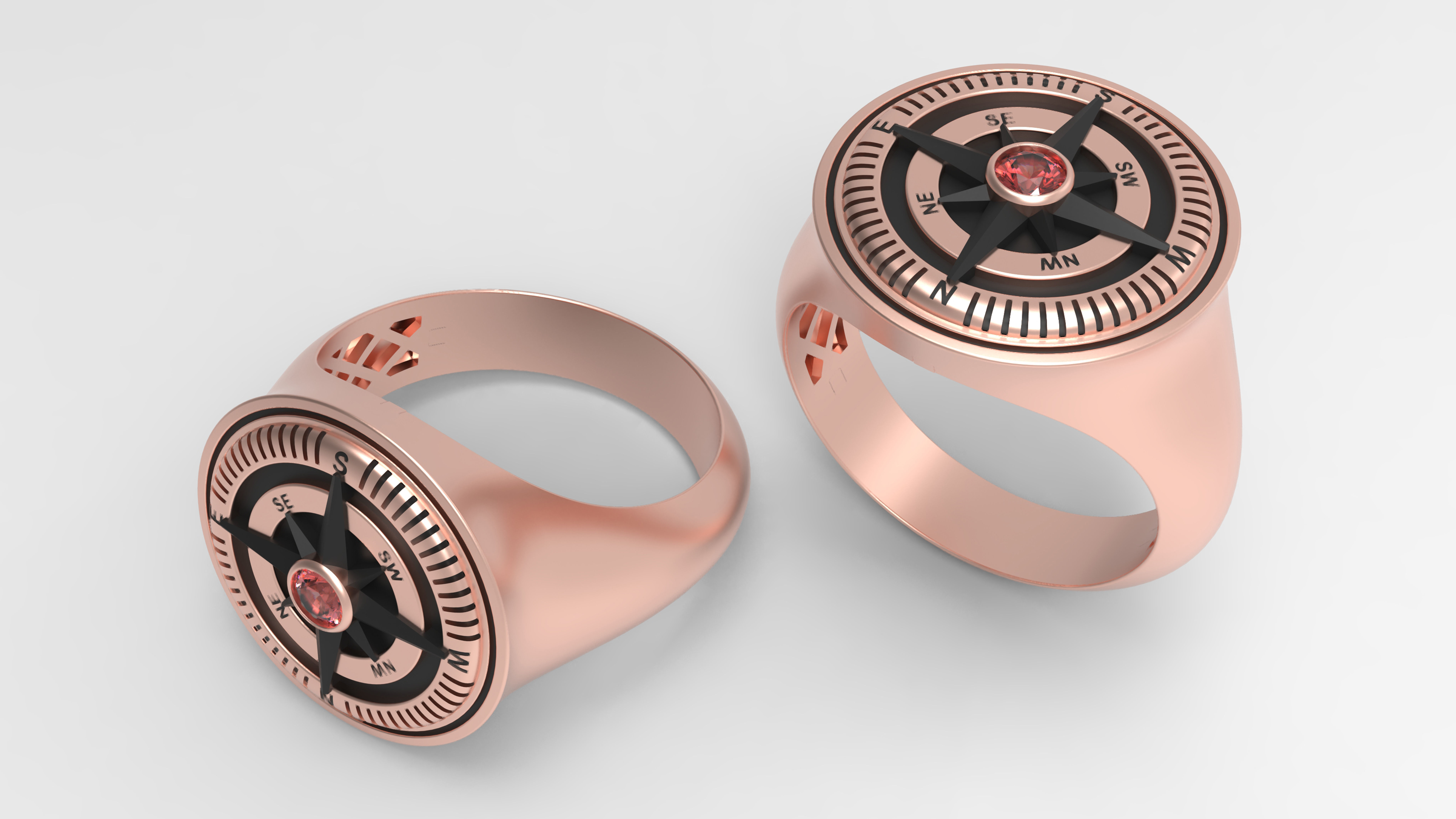 Diamond ring design rendering 3D print model_3