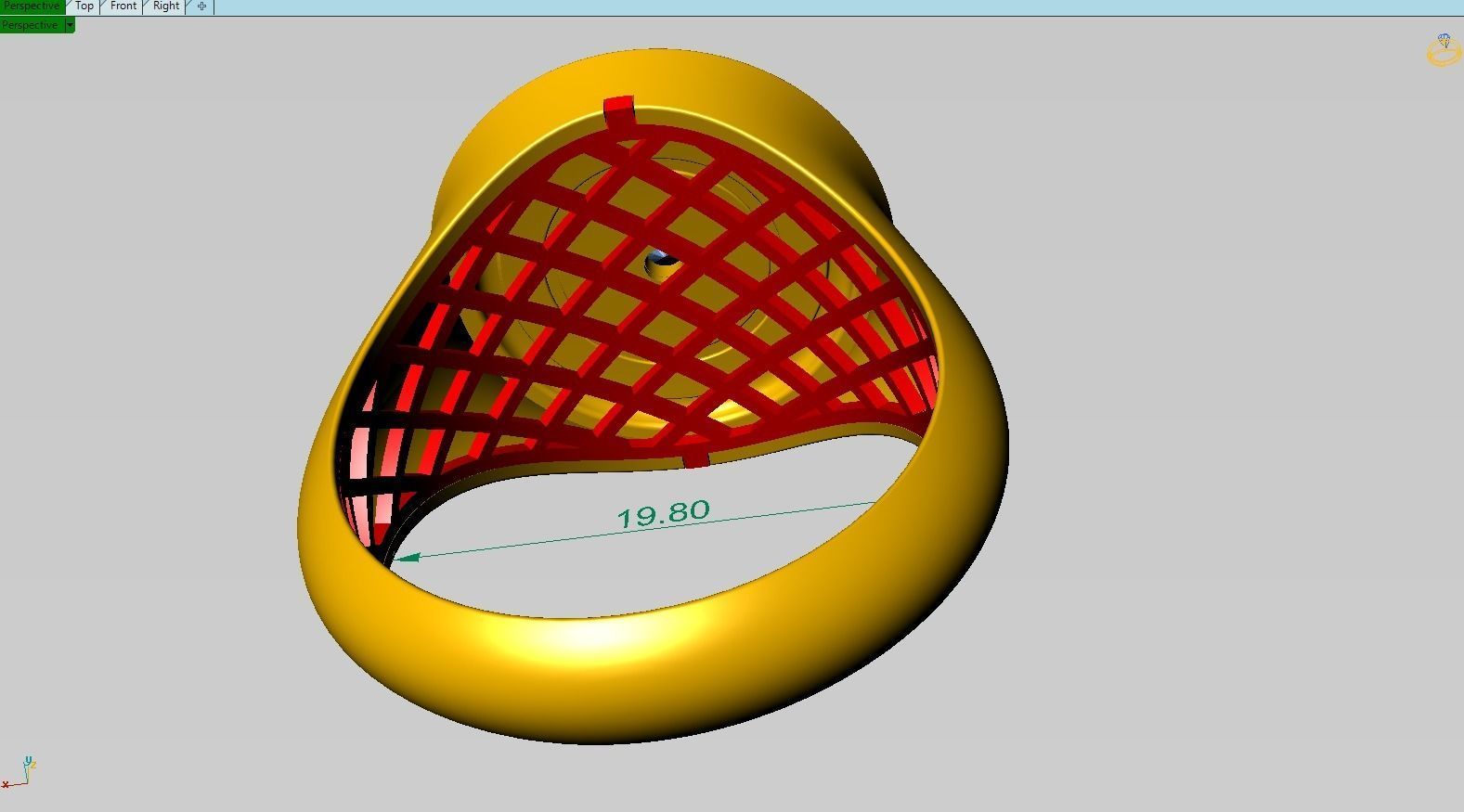 Diamond ring design rendering 3D print model_8