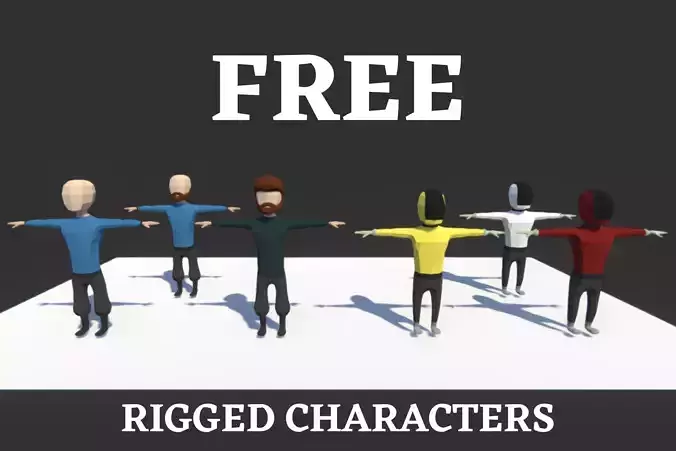 Low Poly Characters FREE Free low-poly 3D model Low Poly Characters FREE Free low-poly 3D model