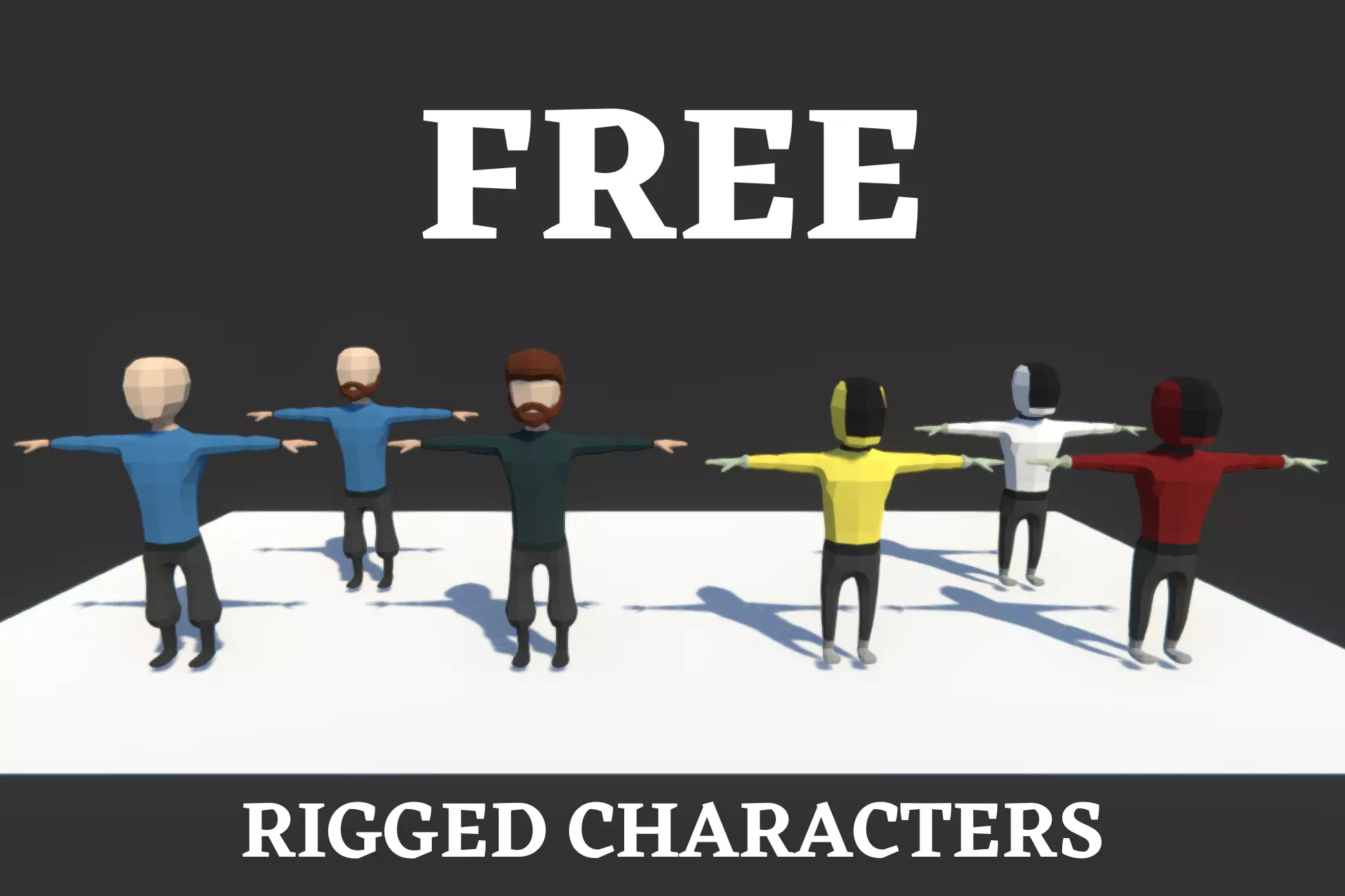Low Poly Characters FREE Free low-poly 3D model_0