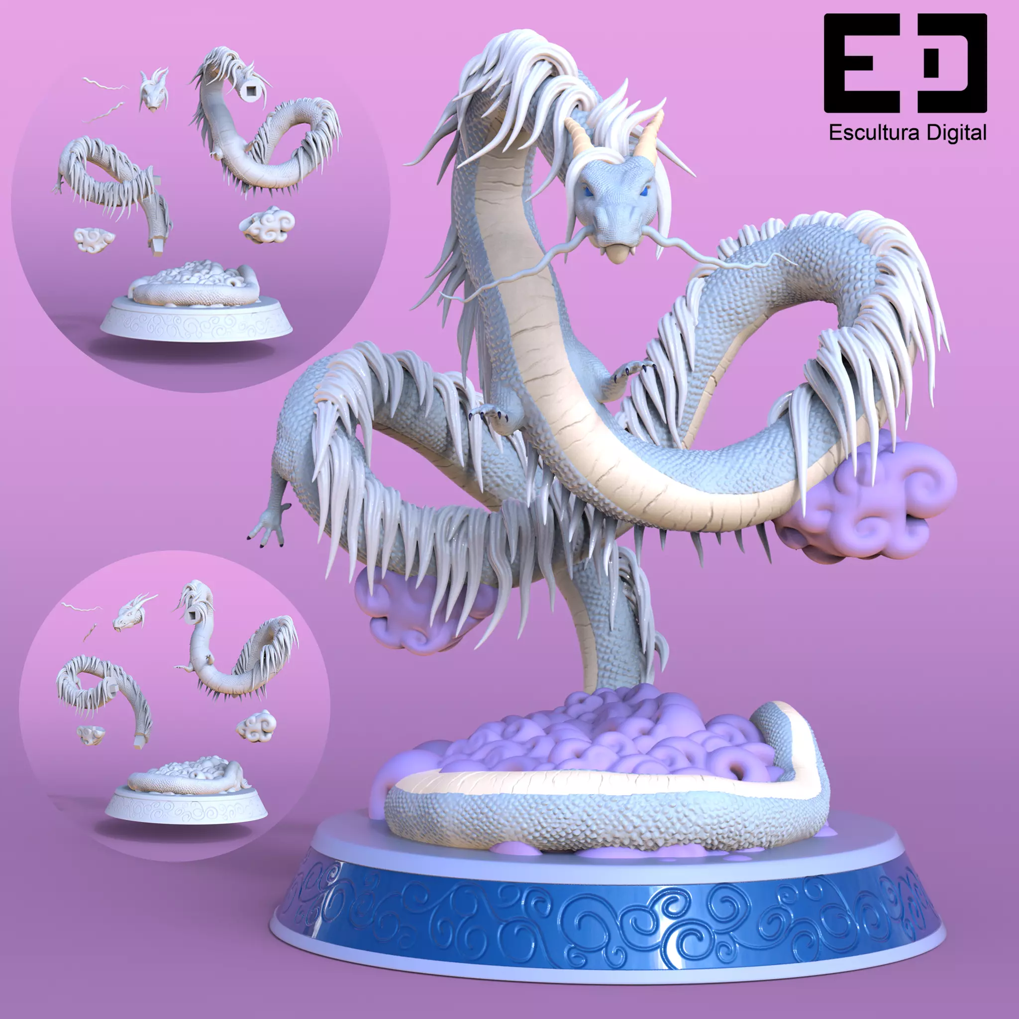 Dragon chino - Chinese dragon 3D print model_0