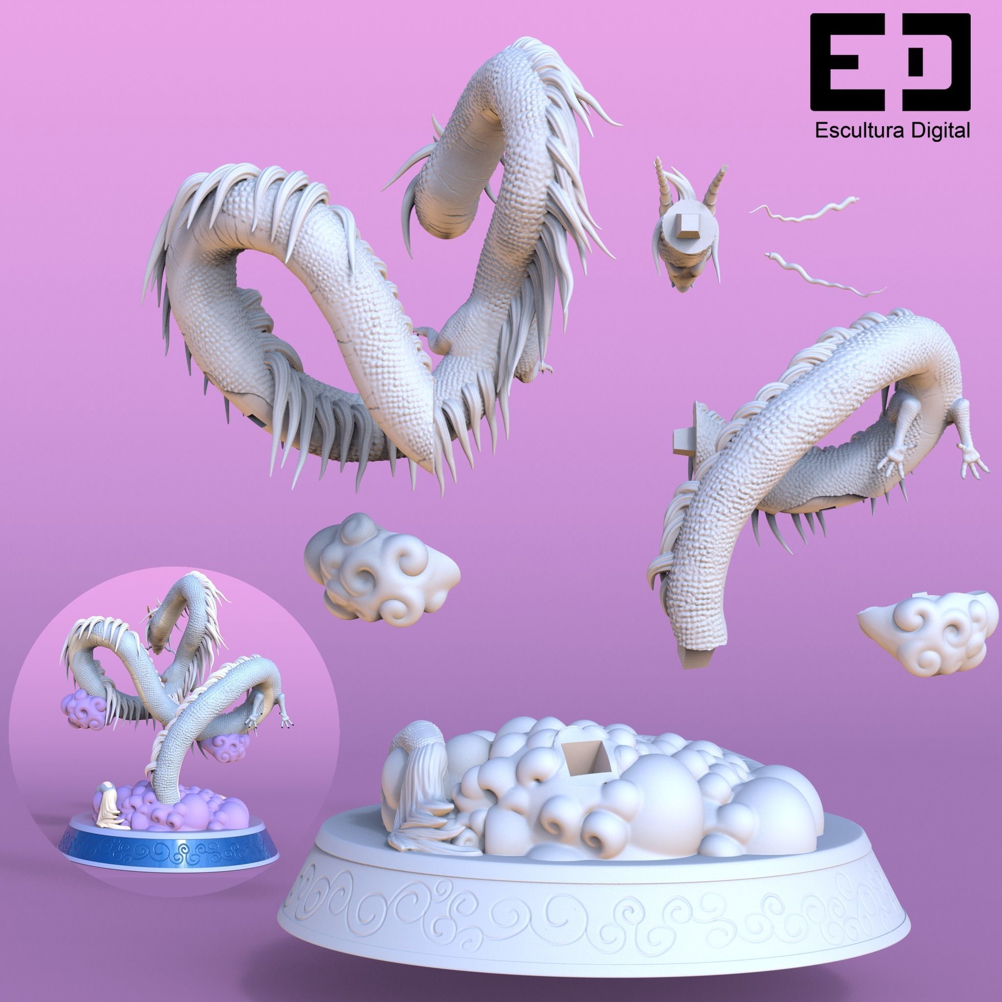 Dragon chino - Chinese dragon 3D print model_7