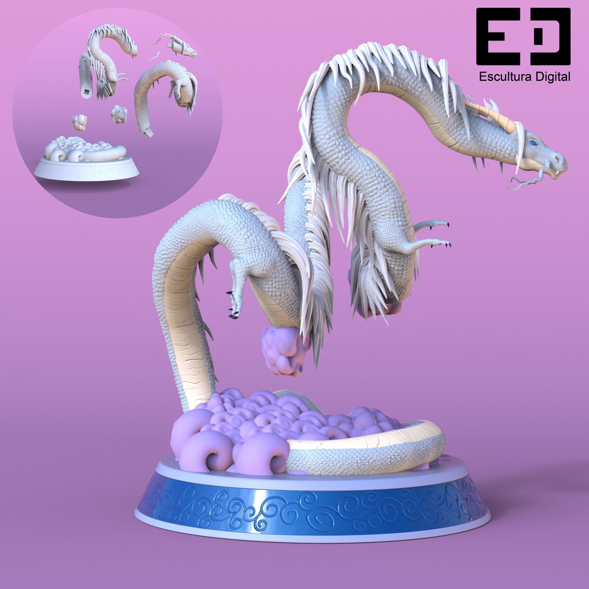 Dragon chino - Chinese dragon 3D print model_8