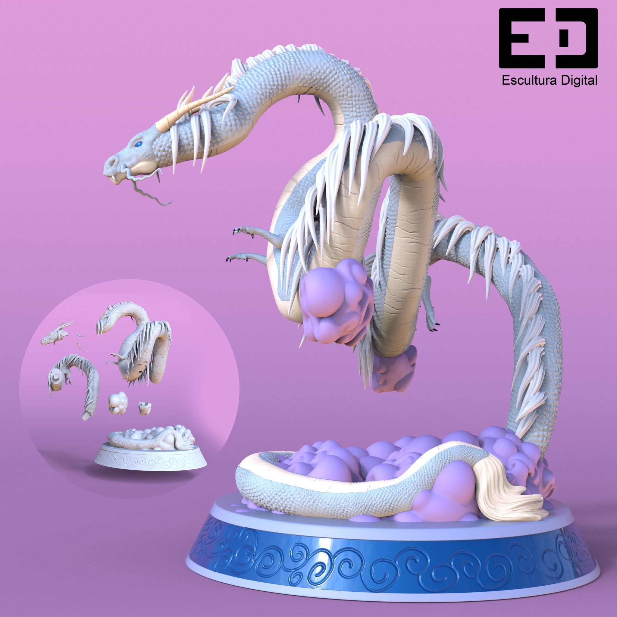Dragon chino - Chinese dragon 3D print model_4