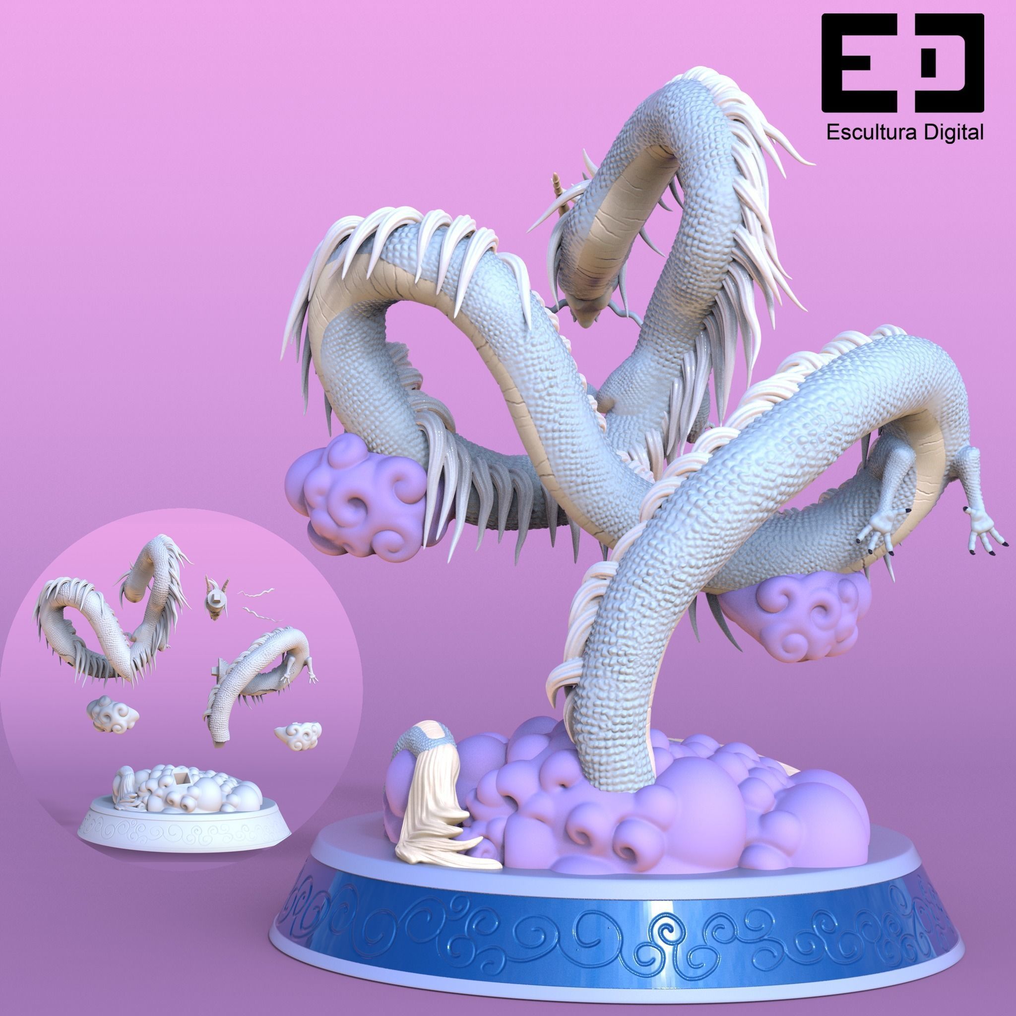 Dragon chino - Chinese dragon 3D print model_6