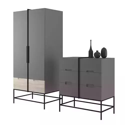 Rosenau wardrobe and Ursula chest of drawers 3D model