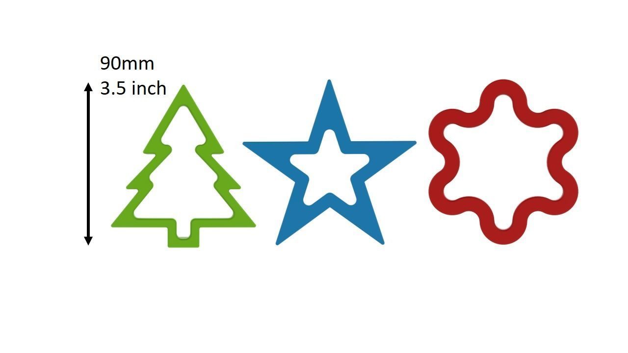Christmas cookie cutters set files 3D print model_3