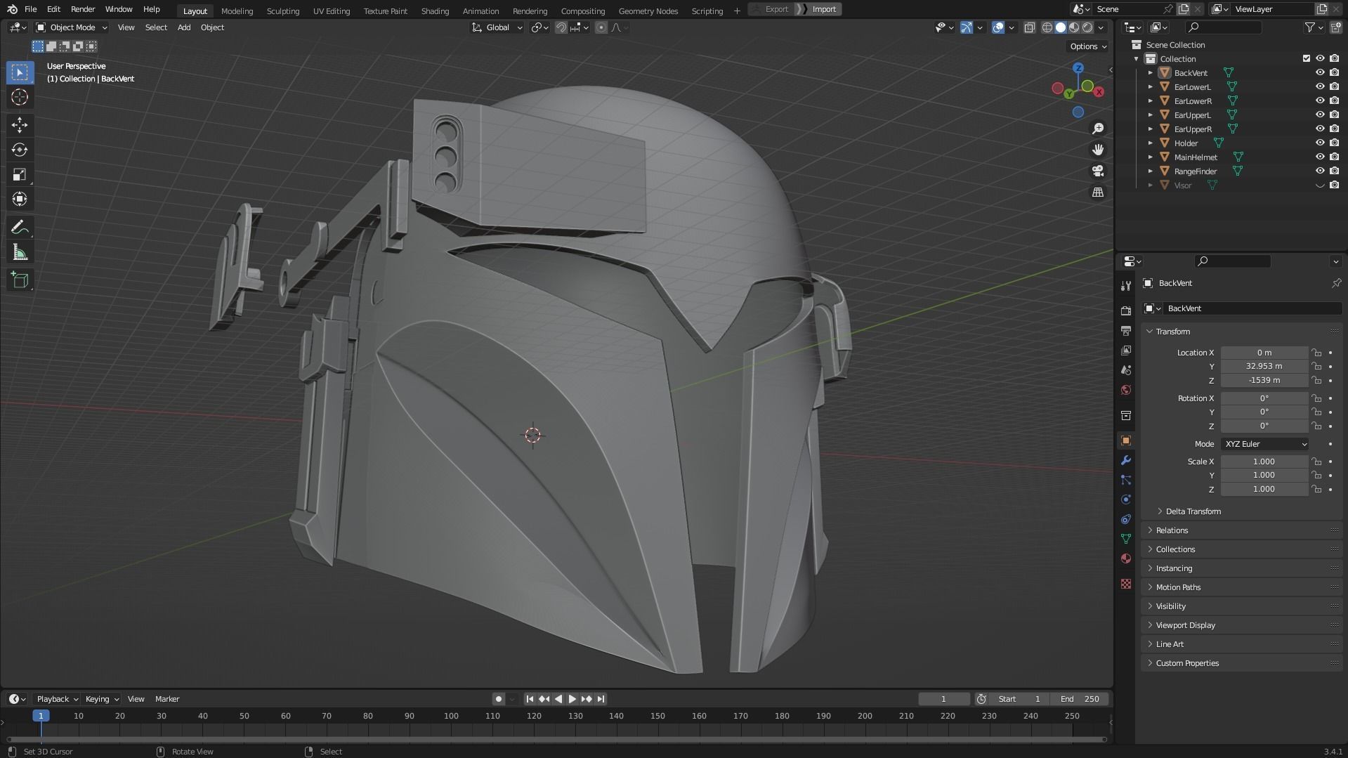 The Mandalorian Bo-Katan Helmet for Cosplay 3D print model_10