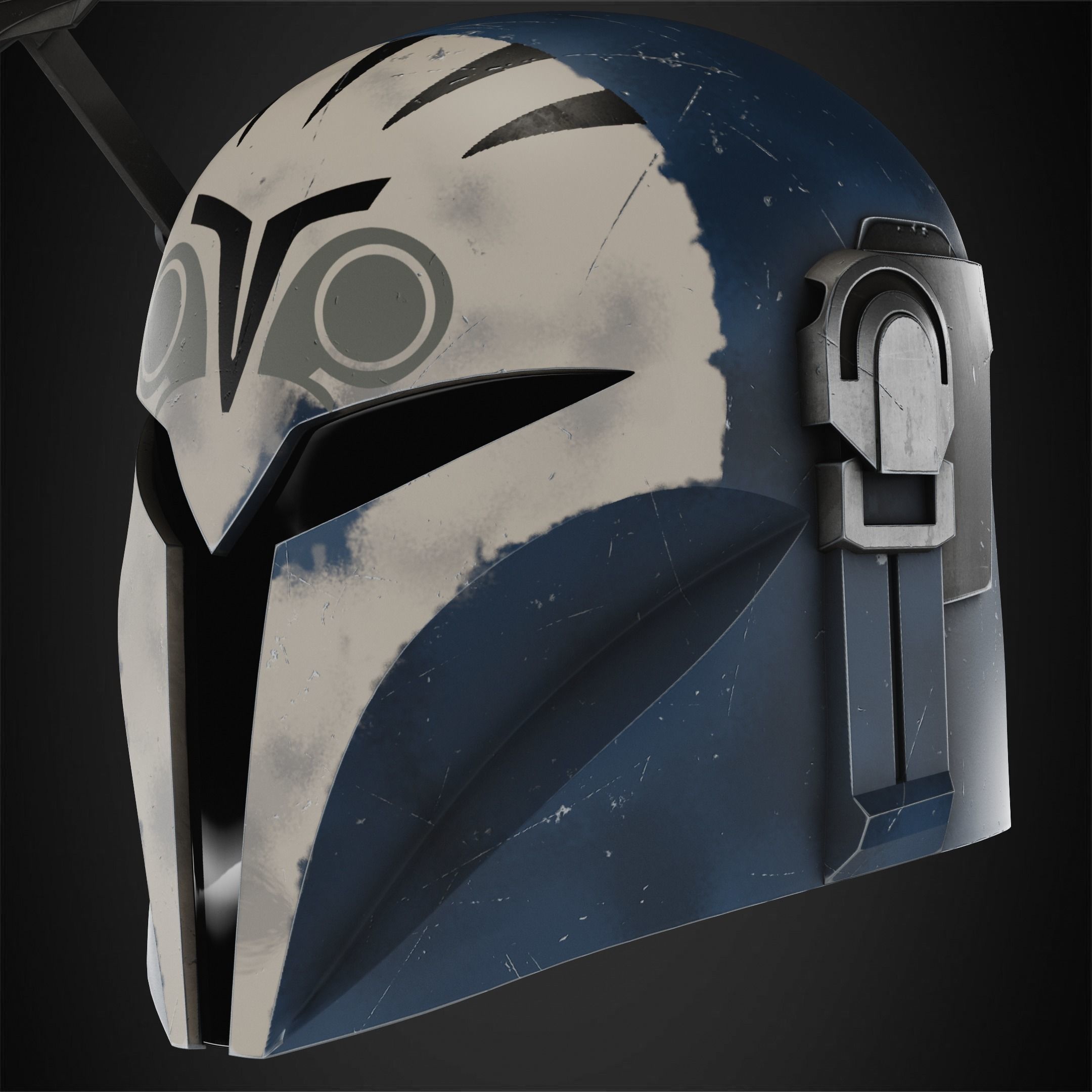 The Mandalorian Bo-Katan Helmet for Cosplay 3D print model_3