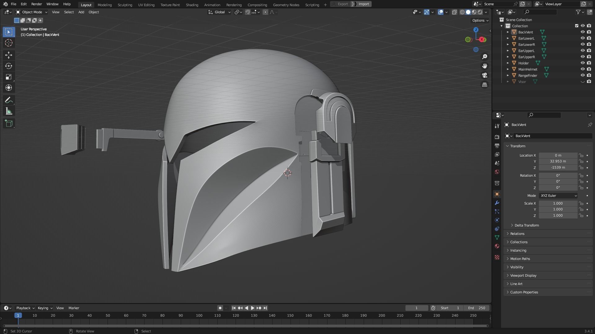 The Mandalorian Bo-Katan Helmet for Cosplay 3D print model_11