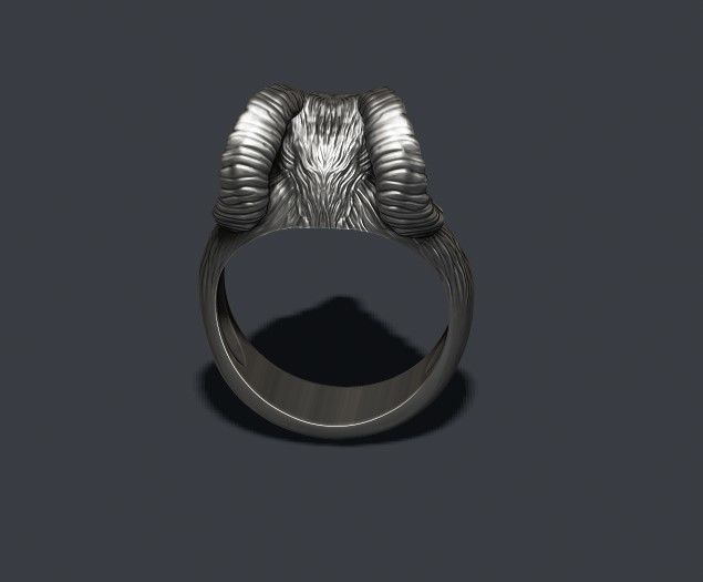 ram sheep ring 3D print model_4