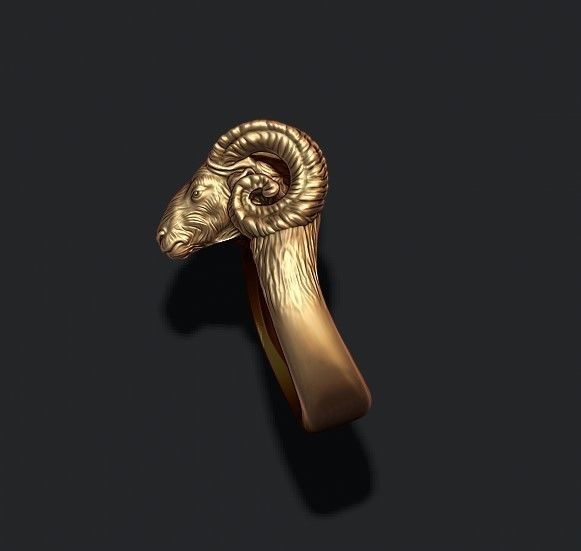 ram sheep ring 3D print model_1