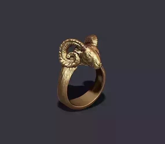 ram sheep ring 3D print model