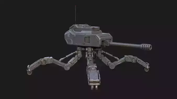 Mech Spider Low-poly 3D model