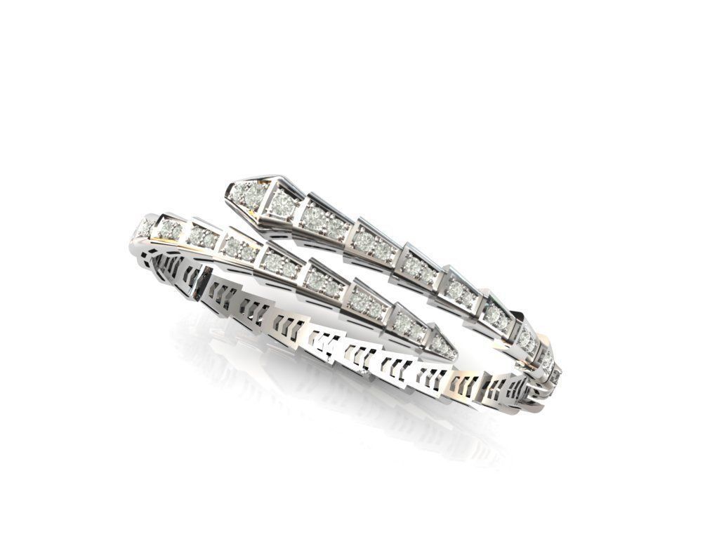 snake bracelet 3D print model_1