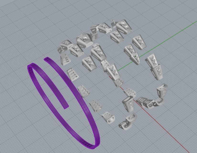 snake bracelet 3D print model_13