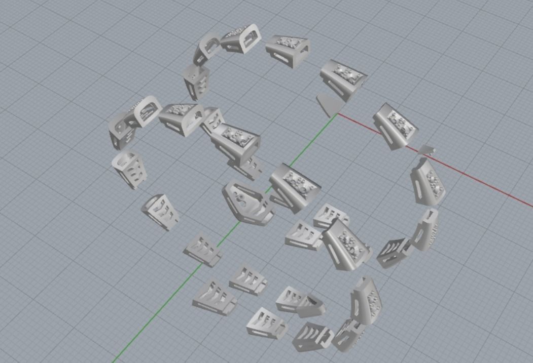 snake bracelet 3D print model_4