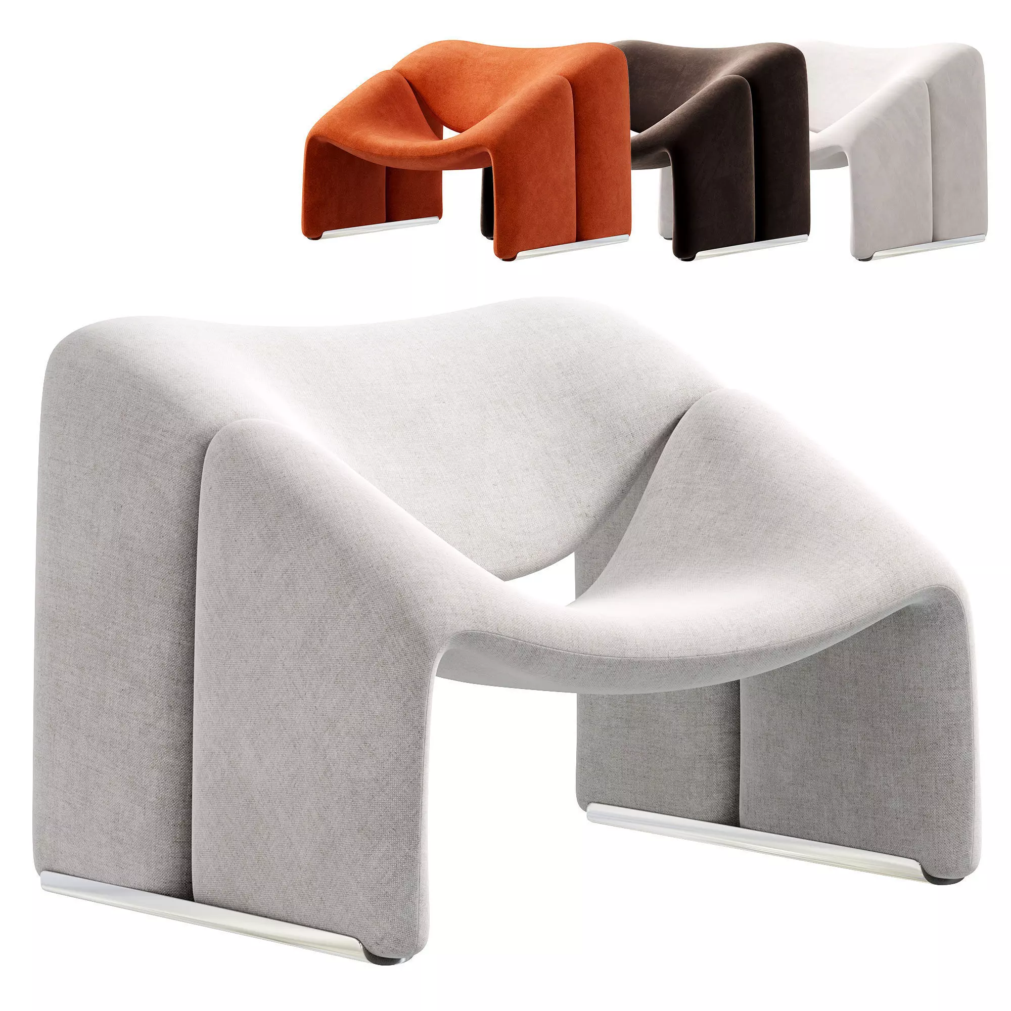Groovy Lounge Chair Pierre Paulin 3D model_0